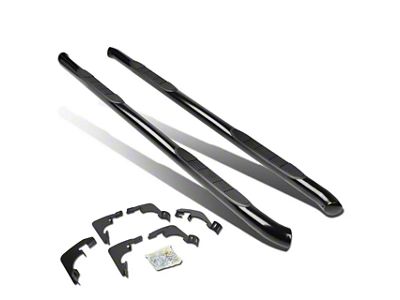 3-Inch Round Side Step Bars; Black (15-22 Colorado Crew Cab)