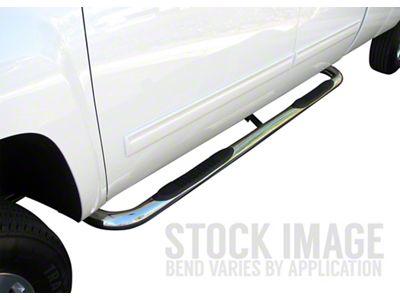 3-Inch Round Side Step Bars; Stainless Steel (15-22 Colorado Extended Cab)