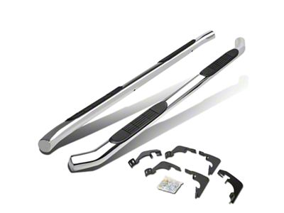 3-Inch Round Side Step Bars; Stainless Steel (15-22 Colorado Crew Cab)