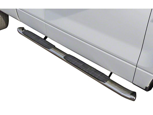 4-Inch Oval 4X Series Side Step Bars; Stainless Steel (15-24 Colorado Crew Cab)