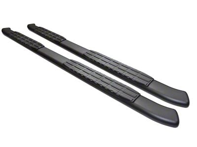 4-Inch Oval Blackout Series Side Step Bars; Black (15-22 Colorado Extended Cab)