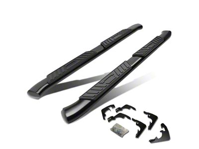 5-Inch Oval Side Step Bars; Black (15-22 Colorado Extended Cab)