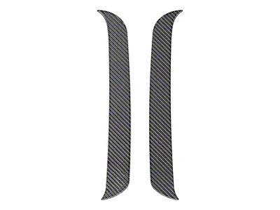 C-Pillar Overlays; Domed Carbon Fiber (23-24 Colorado)