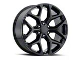 Chevy Snowflake Replica Gloss Black 6-Lug Wheel; 20x9; 27mm Offset (23-25 Colorado)