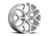 Chevy Snowflake Replica Silver Machined 6-Lug Wheel; 20x9; 27mm Offset (23-24 Colorado)