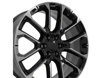 CV67 Black Machined 6-Lug Wheel; 24x10; 28mm Offset (23-24 Colorado)