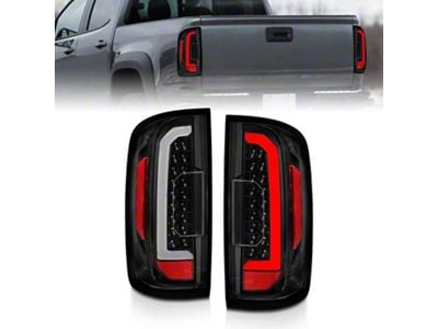 Full LED Tail Lights; Black Housing; Clear Lens (15-22 Colorado)