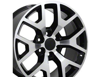 Honeycomb Style Black Machined 6-Lug Wheel; 22x9; 31mm Offset (23-25 Colorado)