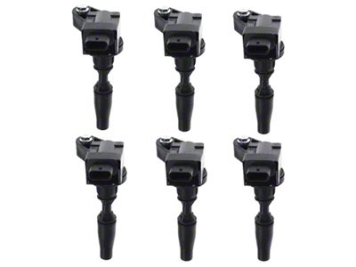 Ignition Coils; Set of Six; Black (16-18 3.6L Colorado)