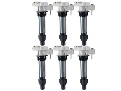 Ignition Coils; Set of Six; Black (15-16 3.6L Colorado)