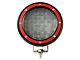 Modular Grille Guard with 5.30-Inch Red Round Flood LED Lights; Black (15-22 Colorado, Excluding ZR2)
