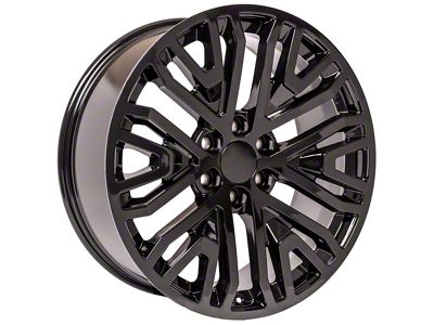 Next Gen Sierra Style Black 6-Lug Wheel; 22x9; 28mm Offset (23-25 Colorado)