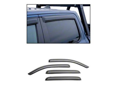 Tape-On Rain Guards; Front and Rear; Smoke (23-24 Colorado)