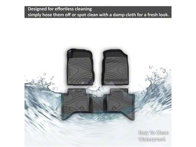 TOTALINER Heavy Duty Front and Rear Floor Liners; Black (15-22 Colorado Crew Cab)