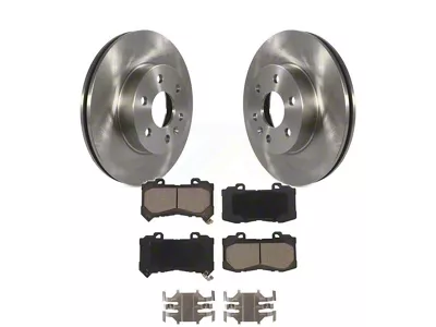 Vented 6-Lug Brake Rotor and Ceramic Pad Kit; Front (15-20 Colorado)