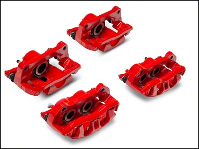 C&L Performance Front and Rear Brake Calipers; Red (12-14 2WD/4WD F-150; 15-17 F-150 w/ Manual Parking Brake; 17-18 F-150 Raptor)