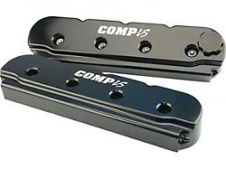 Comp Cams Billet Valve Covers; Black Anodized (99-13 V8 Sierra 1500)