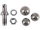 1-Inch Shank Interchangeable Hitch Ball Set; 1-7/8 to 2-5/16-Inch; Stainless Steel