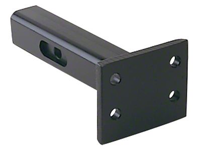 2-Inch Receiver Hitch Cushioned Pintle Adapter Plate; 4-Holes (Universal; Some Adaptation May Be Required)