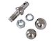 1-Inch Shank Interchangeable Hitch Ball Set; 1-7/8 to 2-Inch; Stainless Steel