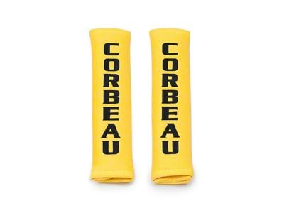 Corbeau Seat Harness Pads; Yellow; 2-Inch (Universal; Some Adaptation May Be Required)