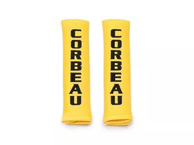 Corbeau Seat Harness Pads; Yellow; 2-Inch (Universal; Some Adaptation May Be Required)