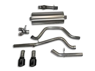 Corsa Performance Sport Dual Exhaust System with Black Tips; Rear Exit (14-18 5.3L Sierra 1500)