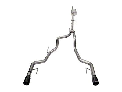 Corsa Performance Sport Dual Exhaust System with Black Tips; Rear Exit (21-24 3.5L EcoBoost F-150 Tremor)