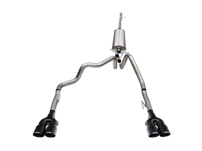 Corsa Performance Sport Dual Exhaust System with Black Tips; Rear Exit (19-24 5.3L Sierra 1500)