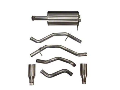 Corsa Performance Sport Dual Exhaust System with Satin Polished Tips; Rear Exit (19-24 5.7L RAM 1500)