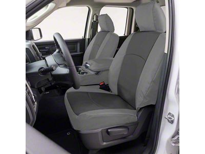 Covercraft Precision Fit Seat Covers Endura Custom Front Row Seat Covers; Charcoal/Silver (00-04 Dakota w/ Bench Seat)