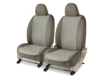 Covercraft Precision Fit Seat Covers Endura Custom Front Row Seat Covers; Silver/Charcoal (15-20 F-150 w/ Buckets Seats, Excluding Raptor)