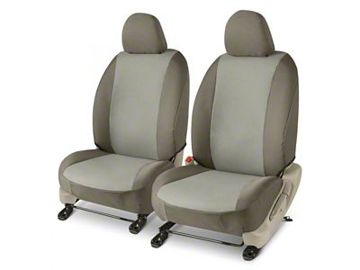 Covercraft Precision Fit Seat Covers Endura Custom Front Row Seat Covers; Silver/Charcoal (04-08 F-150 w/ Bucket Seats)