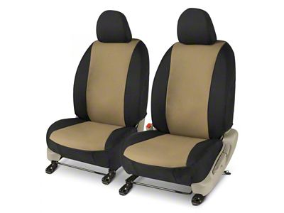 Covercraft Precision Fit Seat Covers Endura Custom Front Row Seat Covers; Tan/Black (15-20 F-150 w/ Buckets Seats, Excluding Raptor)