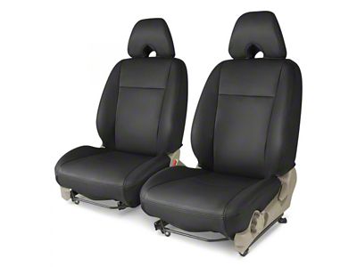 Covercraft Precision Fit Seat Covers Leatherette Custom Front Row Seat Covers; Black (97-03 F-150 w/ Bucket Seats)