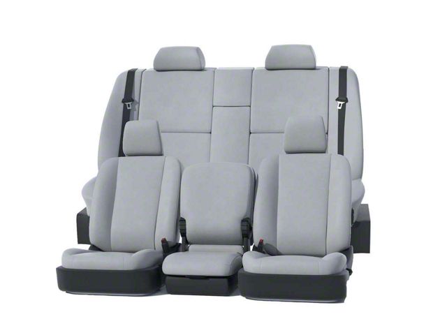 Covercraft Precision Fit Seat Covers Leatherette Custom Front Row Seat Covers; Light Gray (21-24 F-150 w/ Bucket Seats & w/o Max Recline Seats, Excluding Raptor)