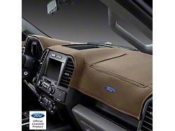 Covercraft Ltd Edition Custom Dash Cover with Ford Blue Oval Logo; Beige (21-24 F-150)