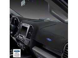 Covercraft Ltd Edition Custom Dash Cover with Ford Blue Oval Logo; Smoke (15-20 F-150 w/o Forward Collision Alert)