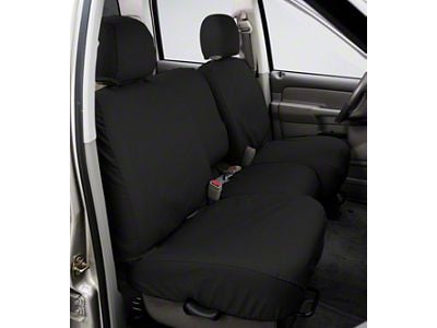 Covercraft Seat Saver Polycotton Custom Front Row Seat Covers; Charcoal (23-25 F-150 Raptor w/o B&O Sound System)