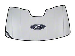 Covercraft UVS100 Heat Shield Custom Sunscreen with Black Ford Oval Logo; White (21-24 F-150)