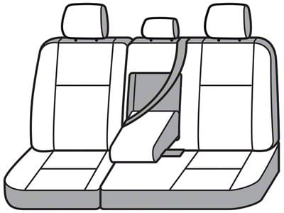 Covercraft Seat Saver Waterproof Polyester Custom Second Row Seat Cover; Gray (21-25 F-150 SuperCrew w/ Fold-Down Armrest)