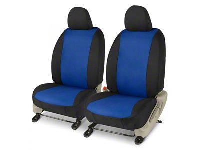Covercraft Precision Fit Seat Covers Endura Custom Front Row Seat Covers; Blue/Black (17-22 F-250 Super Duty w/ Bucket Seats)