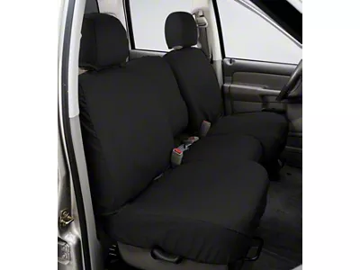 Covercraft Seat Saver Polycotton Custom Front Row Seat Covers; Charcoal (23-25 F-250 Super Duty w/ Bucket Seats)