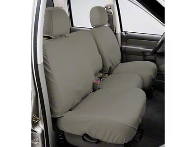 Covercraft Seat Saver Polycotton Custom Front Row Seat Covers; Misty Gray (99-00 F-250 Super Duty w/ Bucket Seats)