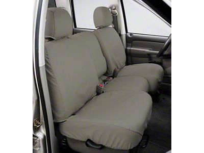 Covercraft Seat Saver Polycotton Custom Front Row Seat Covers; Misty Gray (99-02 F-250 Super Duty w/ Bench Seat)