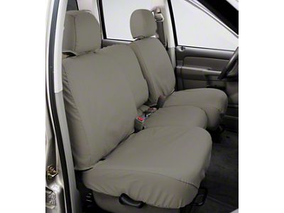 Covercraft Seat Saver Polycotton Custom Front Row Seat Covers; Misty Gray (23-25 F-250 Super Duty w/ Bucket Seats)