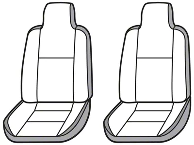 Covercraft Seat Saver Waterproof Polyester Custom Front Row Seat Covers; Taupe (08-10 F-250 Super Duty w/ Bucket Seats)