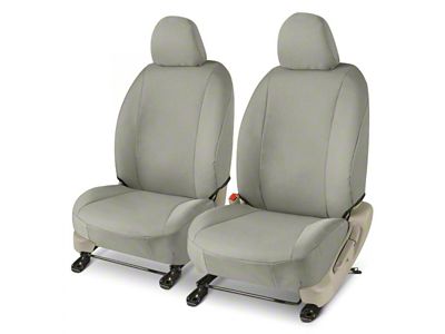 Covercraft Precision Fit Seat Covers Endura Custom Front Row Seat Covers; Silver (17-22 F-350 Super Duty w/ Bucket Seats)