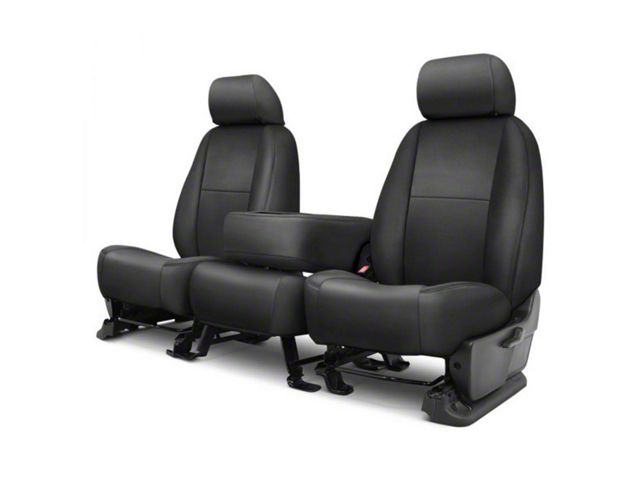 Covercraft Precision Fit Seat Covers Leatherette Custom Front Row Seat Covers; Black (11-16 F-350 Super Duty w/ Bench Seat)