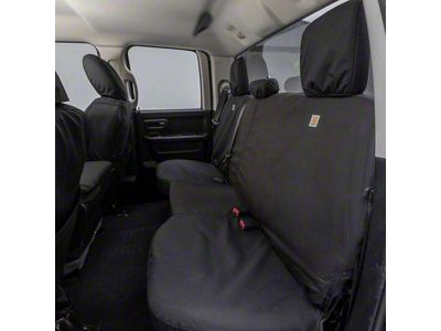 Covercraft Carhartt Super Dux PrecisionFit Custom Second Row Seat Cover; Black (19-24 RAM 1500 Quad Cab)